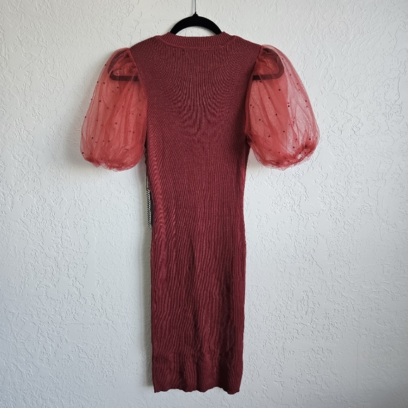 NWT Haute Monde Form Fitting Ribbed Cocktail Dress. Rose Barbiecore Sz S/M/L - Picture 6 of 15
